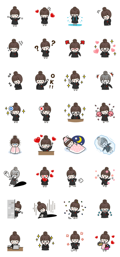 Cute! Moa's daily stickers
