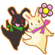Memo pad of white and black rabbit