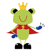 Frog's four-character idiomatic sticker