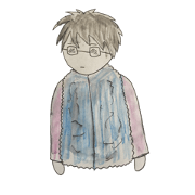 Blue felt mukuo