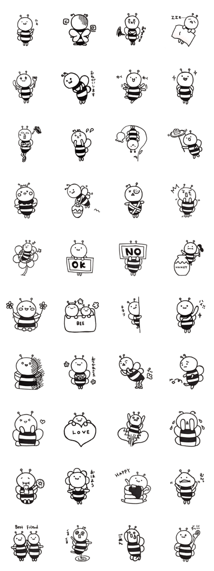black&white bee