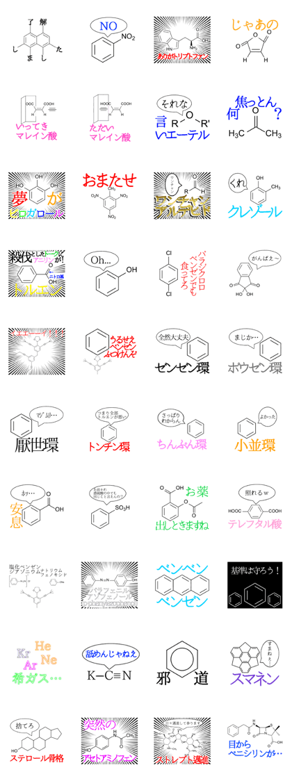 Structural Formula Stickers