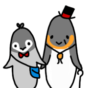 Penguin's grandpa & grandson