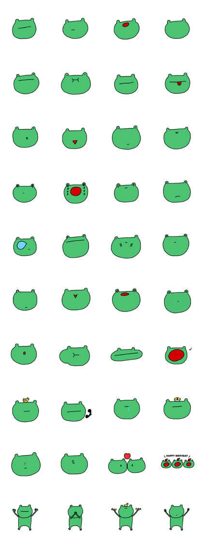 funny face frog