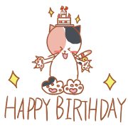 happy birthday cat sticker1