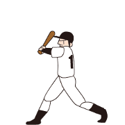A moving baseball player