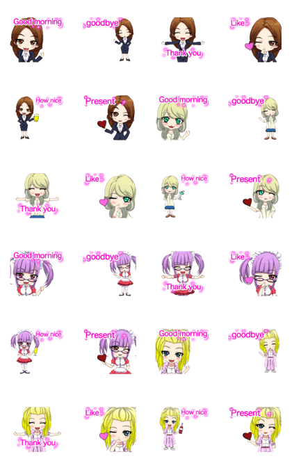 Lovely Girls White Day English