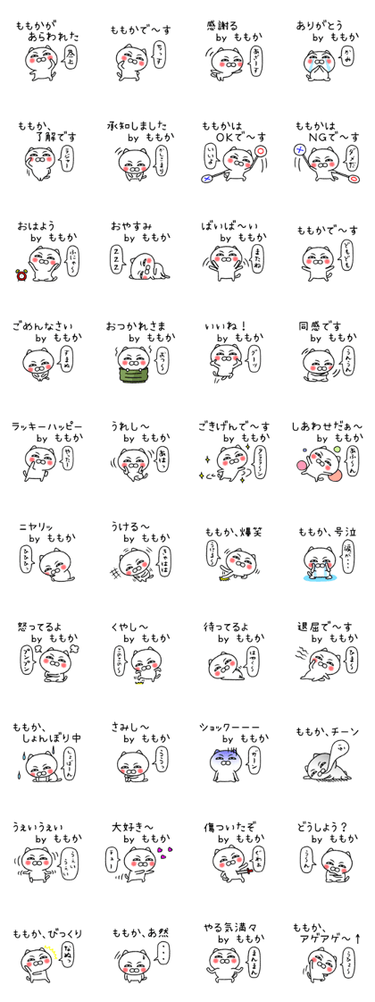 Momokachan neko sticker