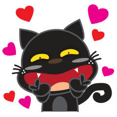 smile black cat