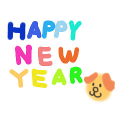 Wonder Dog Sticker 3(Happy New Year)