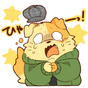 Dog's character sticker