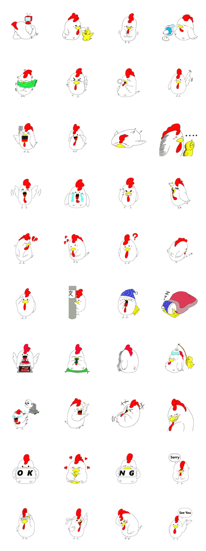 Energetic and cute chicken