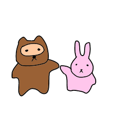 Tanu-P & Usami (raccoon dog & rabbit)3