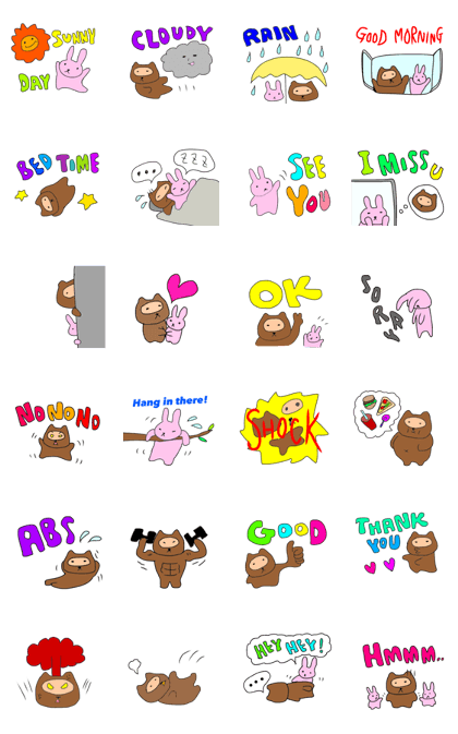 Tanu-P & Usami (raccoon dog & rabbit)3
