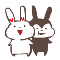 white rabbit and black rabbit !