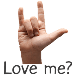 Real Hand and finger ASL sign (EN)