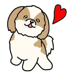 Dog stamp Shih tzu