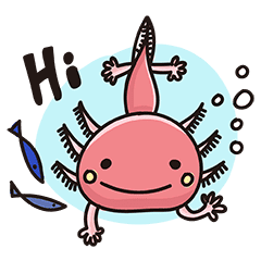 Alien Baby Axolotl Line Stickers Line Store