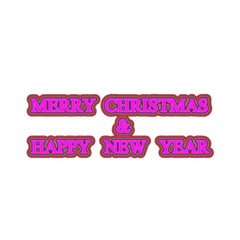 MERRY XMAS & HAPPY NEW YEAR STICKERS