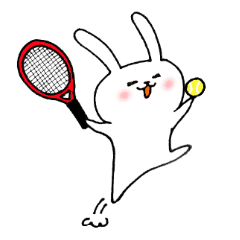 テニス大好き白うさぎ - LINE スタンプ | LINE STORE