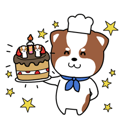 柴犬の誕生日お祝いスタンプ Line スタンプ Line Store