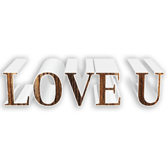 3D fonts words40