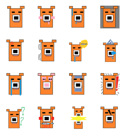 Square Bear face Square Bear face