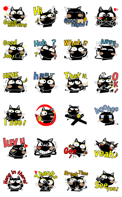 Black cat Happy 4th Black cat Happy 4th