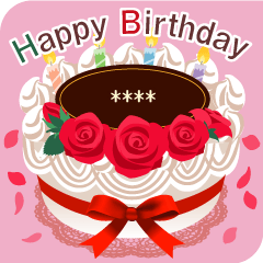 Named happy birthday cake.Ver.3