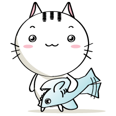 White cat & Surreal fish