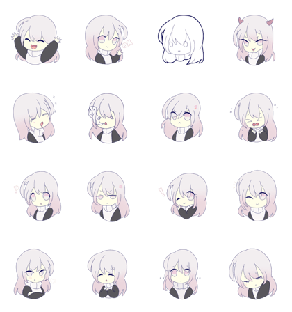 Takara Anime Girl Stickers