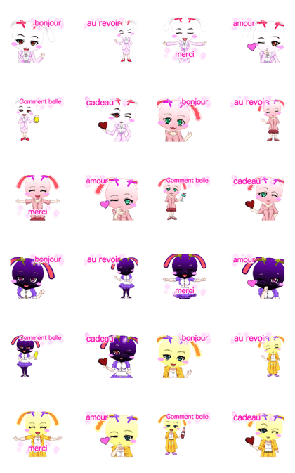 Lovely Girls Rabbit's White Day French