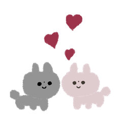 Pink and gray mini bunnies