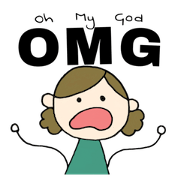 A girl with speaking slang