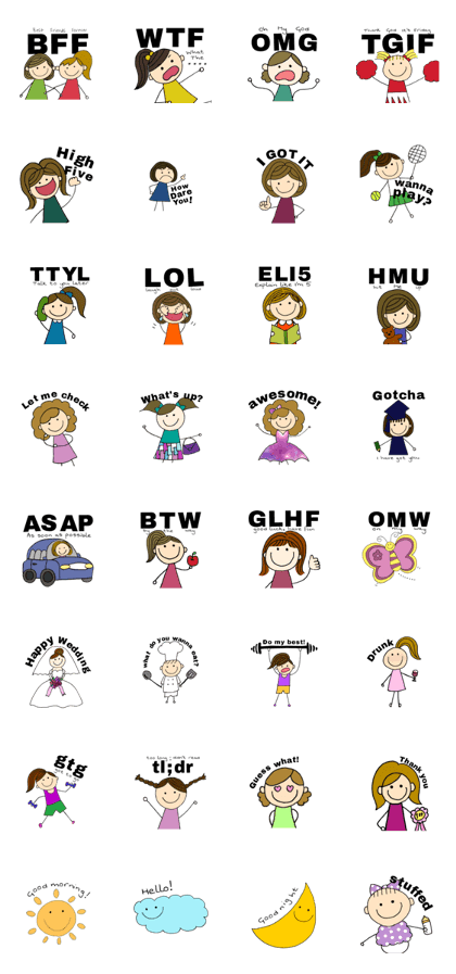 A girl with speaking slang