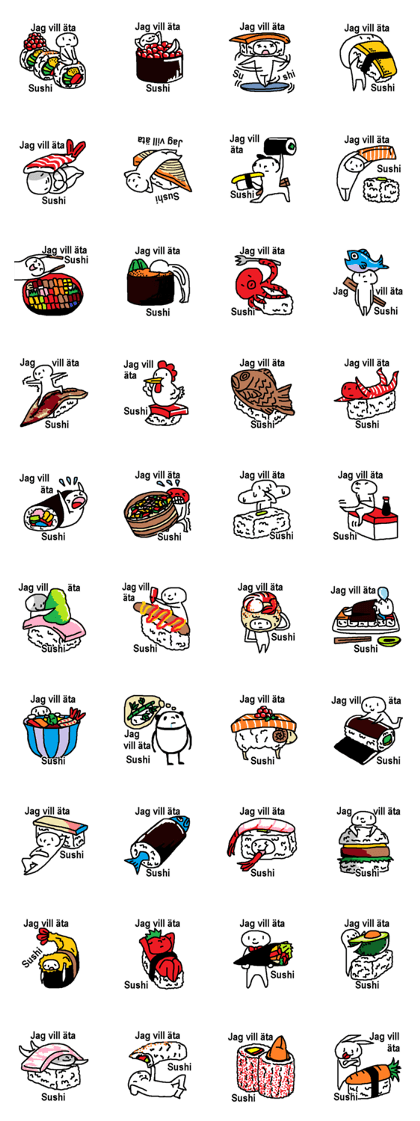 (Swedish)I want to eat THIS Sushi
