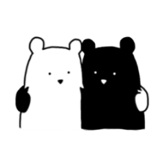 White bear and black bear