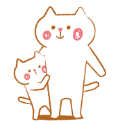 Charming white cat sticker Charming white cat sticker