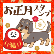 I Love Dachshund (Black tan 14)