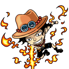 ONE PIECE HABARO Ace Sabo STAMP