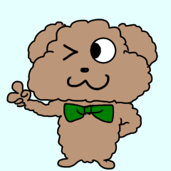 Cute toy poodle's fluffy words