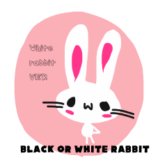 black or white rabbit white only ver