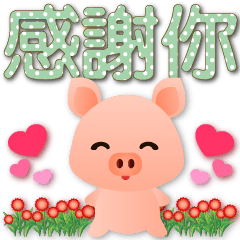 Cute Pig-Big font-use every day