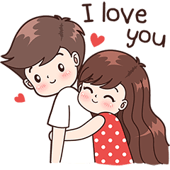 Boobib Cute Couples For Girl LINE stickers LINE STORE Boobib Cute Couples For Girl LINE stickers LINE STORE