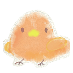 Fluffy chick sticker