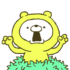 Yellow white bear animated