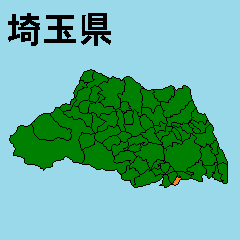 Moving sticker of Saitama map 2