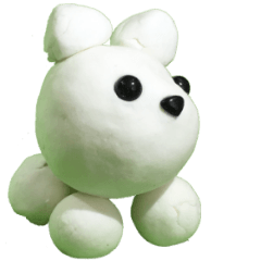 Paper clay dog