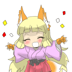 Fox girl Sticker