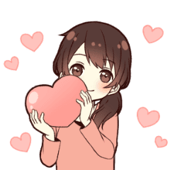 ほんわか動く 恋する女の子スタンプ Line スタンプ Line Store ほんわか動く 恋する女の子スタンプ Line スタンプ Line Store